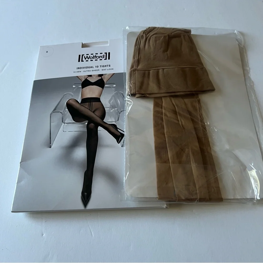 WOLFORD INDIVIDUAL 10 TIGHTS FAIRLY LIGHT SIZE SMALL NWT
